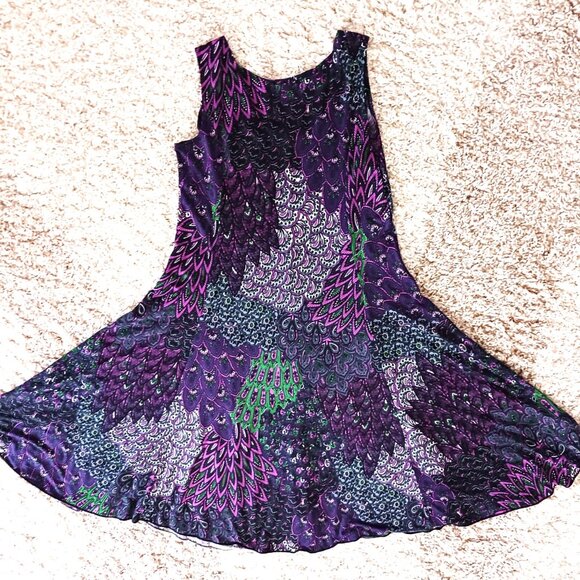 Creatian Sleeveless Dress SZM Fun Flair Floral Cottage core Rockabilly Colourful - Picture 1 of 13